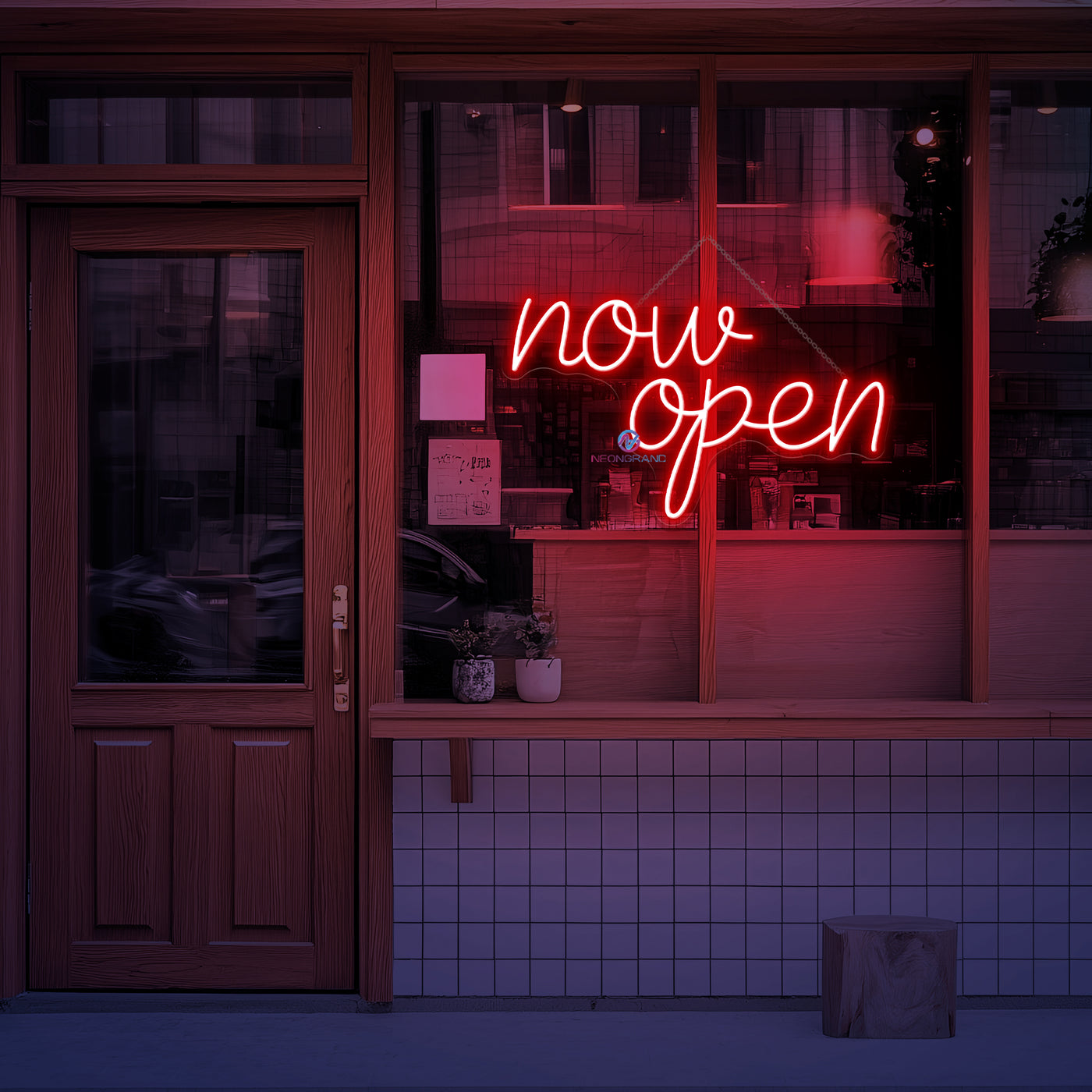 Now Open Neon Sign Vintage Storefront LED Light For Business