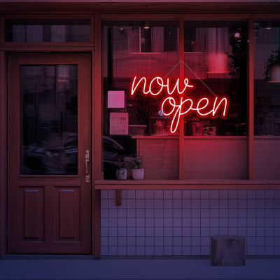 Now Open Neon Sign Vintage Storefront LED Light For Business
