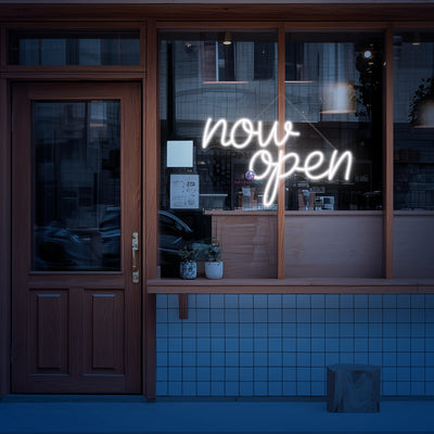 Now Open Neon Sign Vintage Storefront LED Light For Business