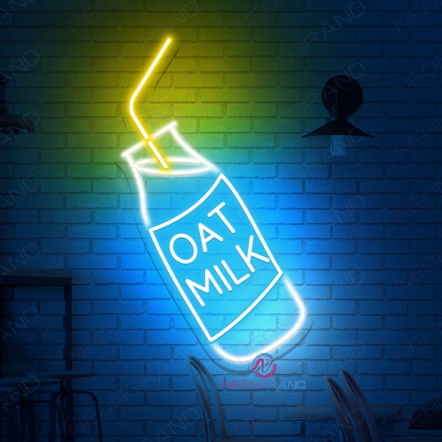 Oat Milk Neon Sign Coffee Led Light - NeonGrand