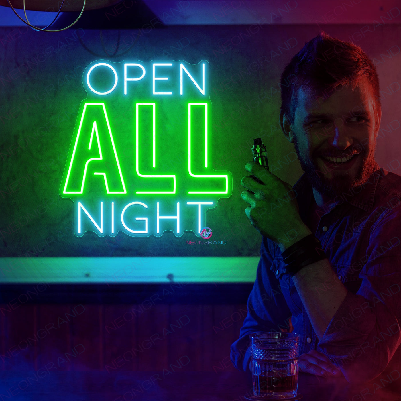 Open All Night Neon Sign Business Led Light