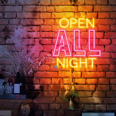 Open All Night Neon Sign Business Led Light