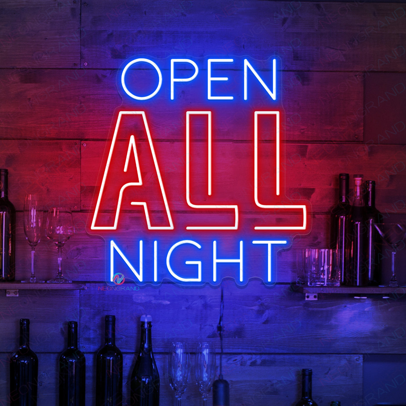 Open All Night Neon Sign Business Led Light
