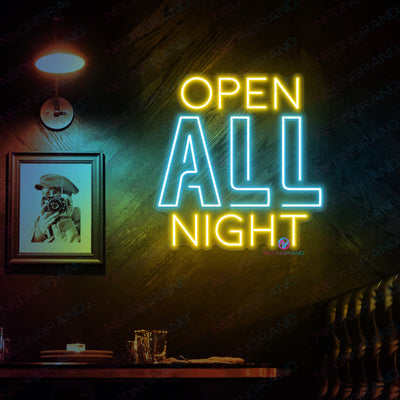 Open All Night Neon Sign Business Led Light