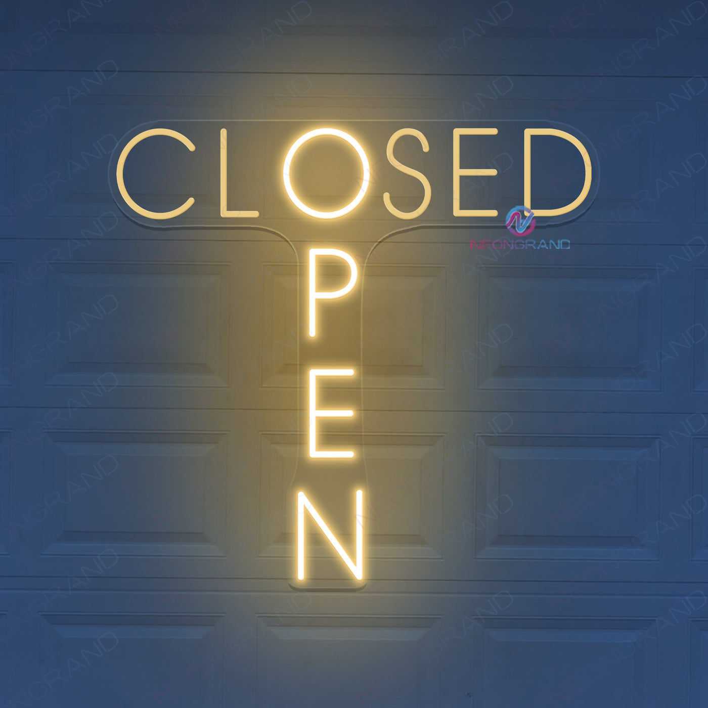 Open/Closed Neon Sign T-Shaped Storefont LED Light