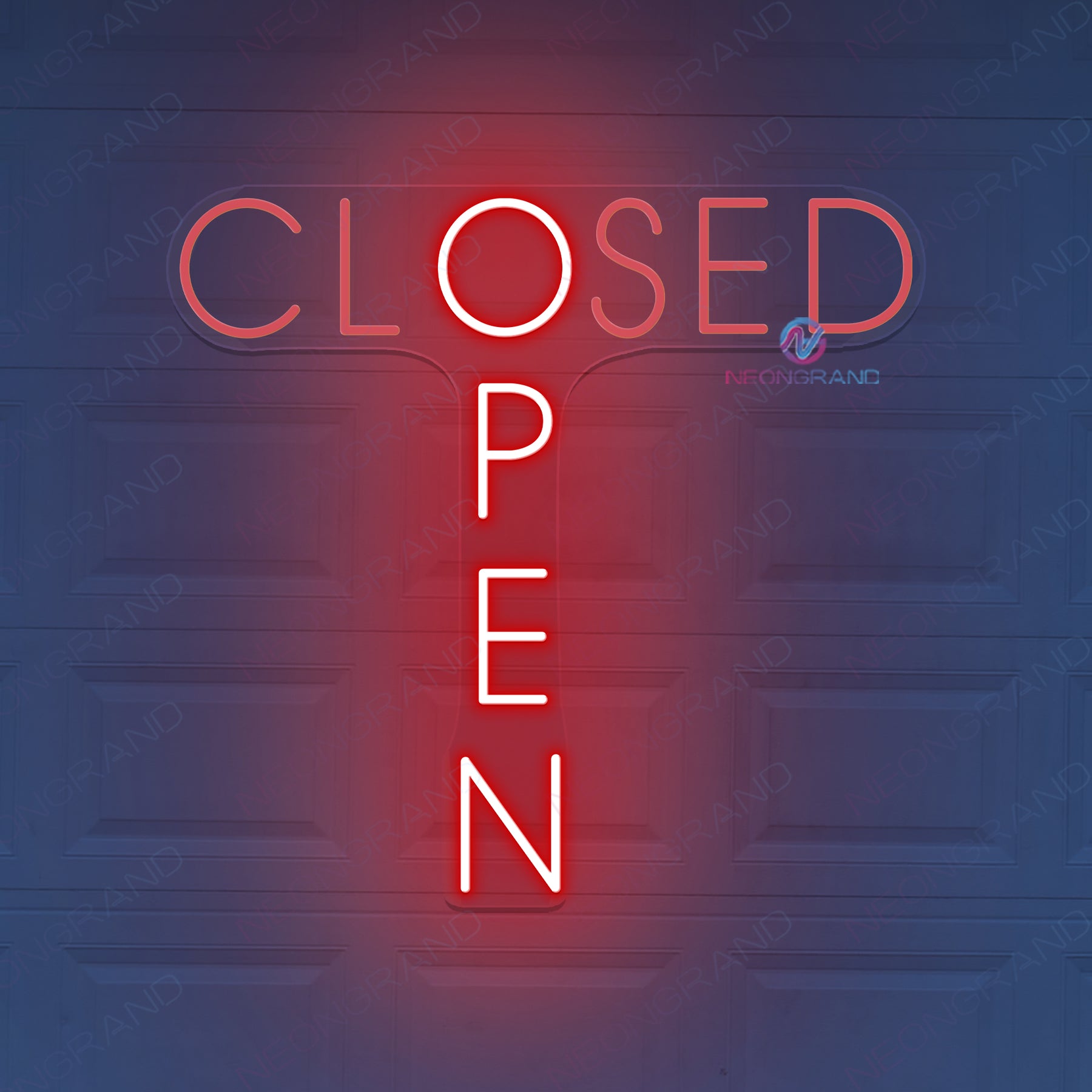Open/Closed Neon Sign T-Shaped Storefont LED Light - NeonGrand