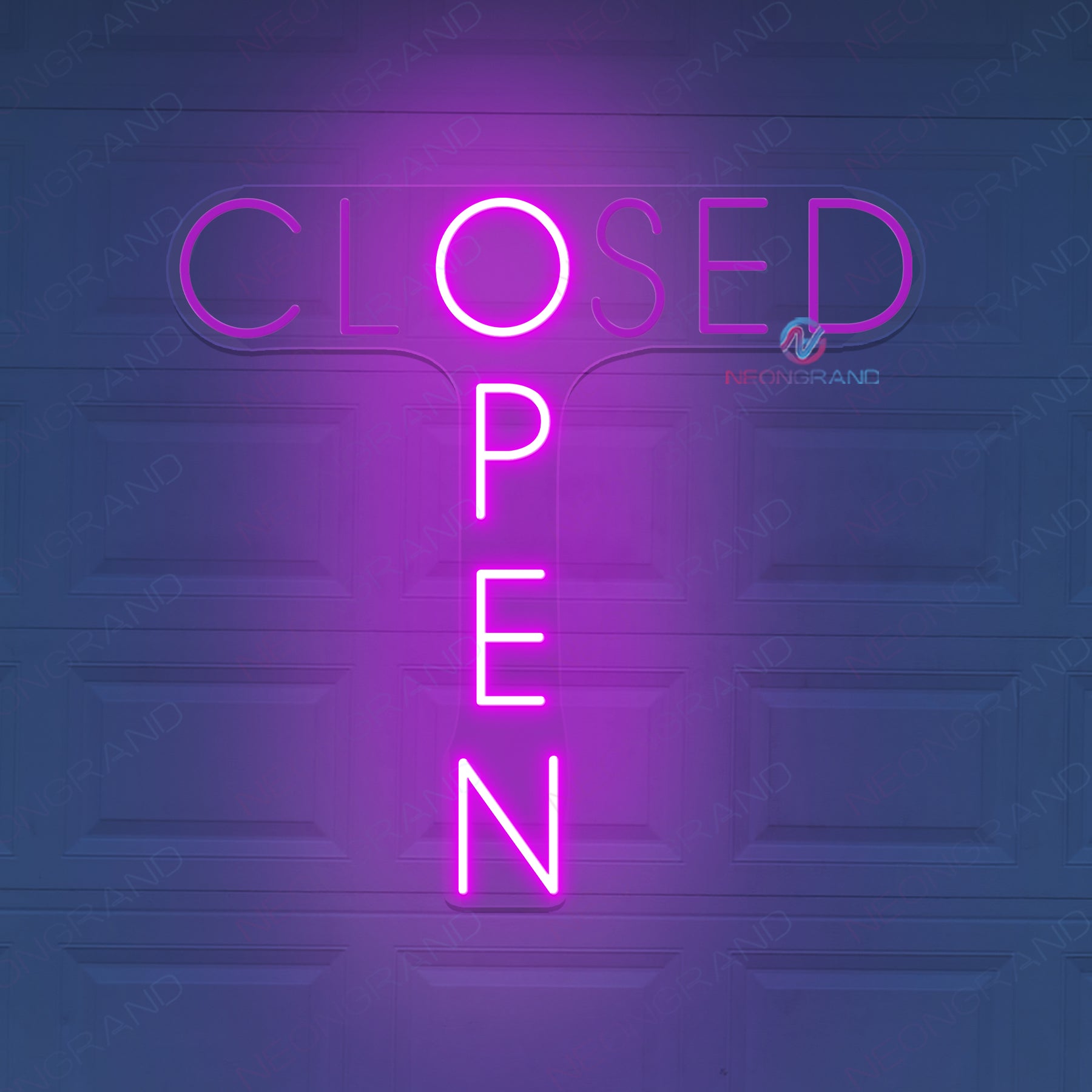 Open/Closed Neon Sign T-Shaped Storefont LED Light - NeonGrand