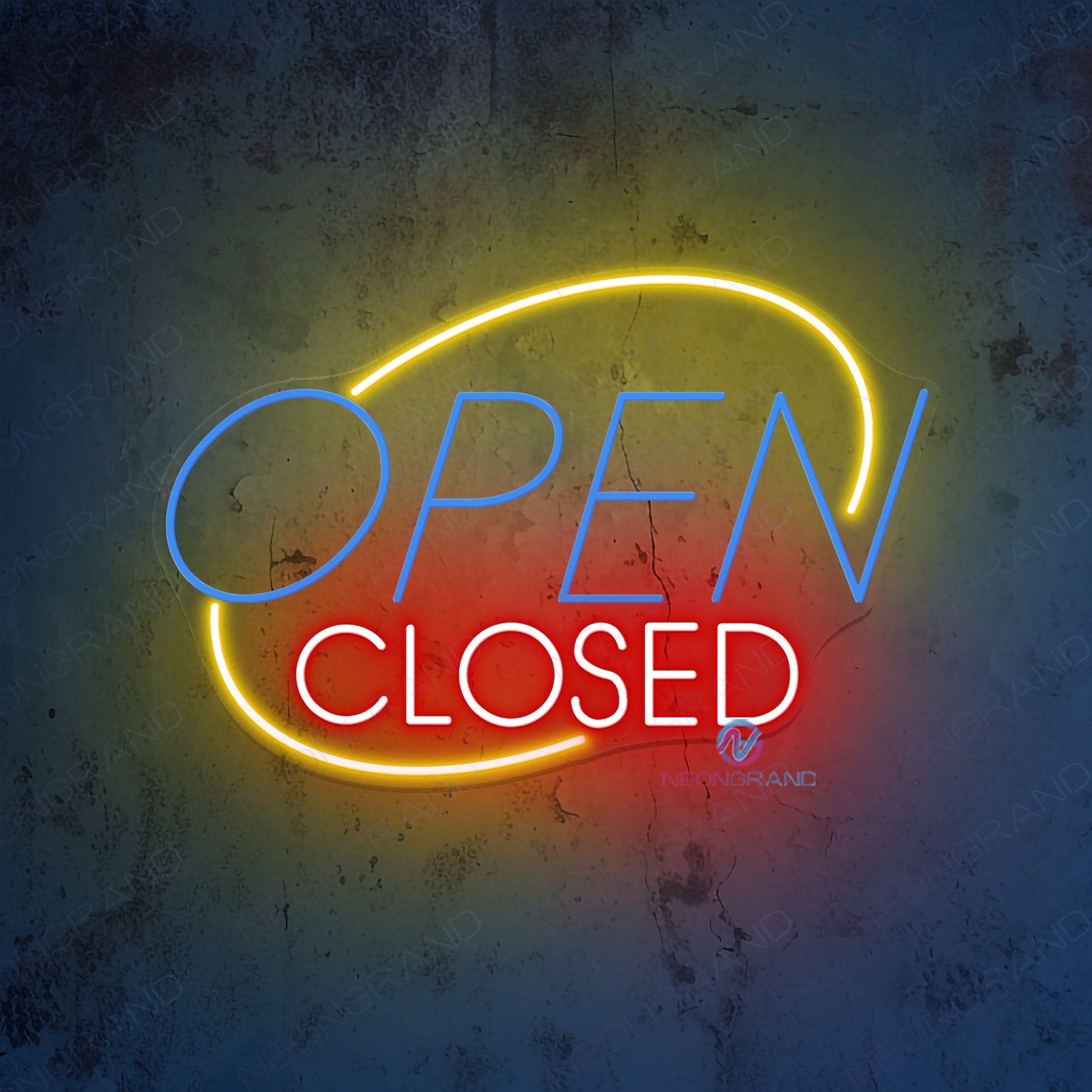 Oval Open Closed Neon Sign Storefont LED Light - NeonGrand