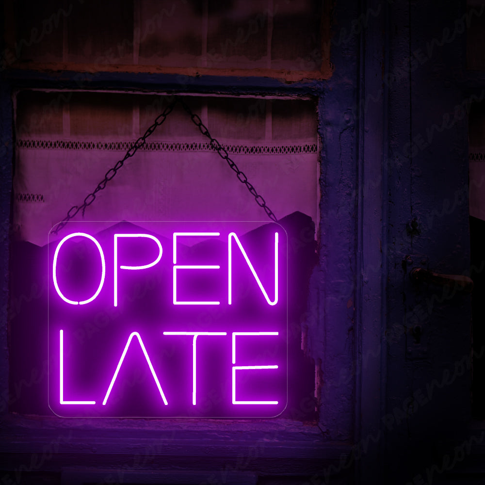 Open Late Neon Sign Business Neon Led Light