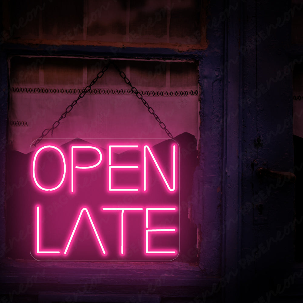 Open Late Neon Sign Business Neon Led Light