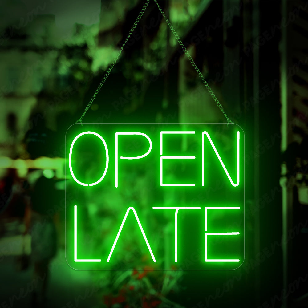 Open Late Neon Sign Business Neon Led Light