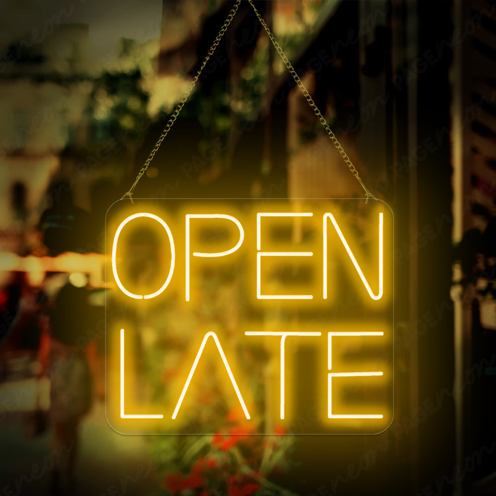 Open Late Neon Sign Business Neon Led Light