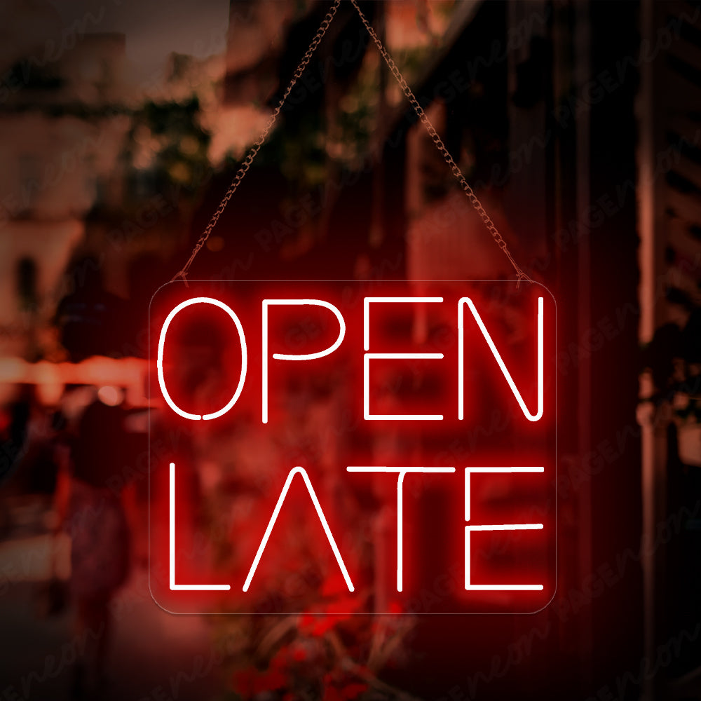 Open Late Neon Sign Business Neon Led Light