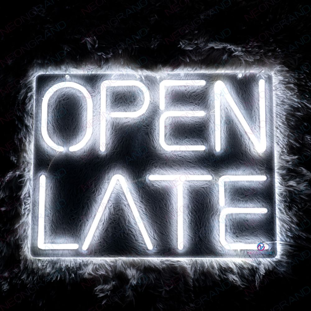 Open Late Neon Sign for Restaurant, Cafe, And So On