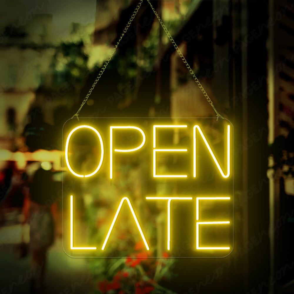 Open Late Neon Sign Business Neon Led Light