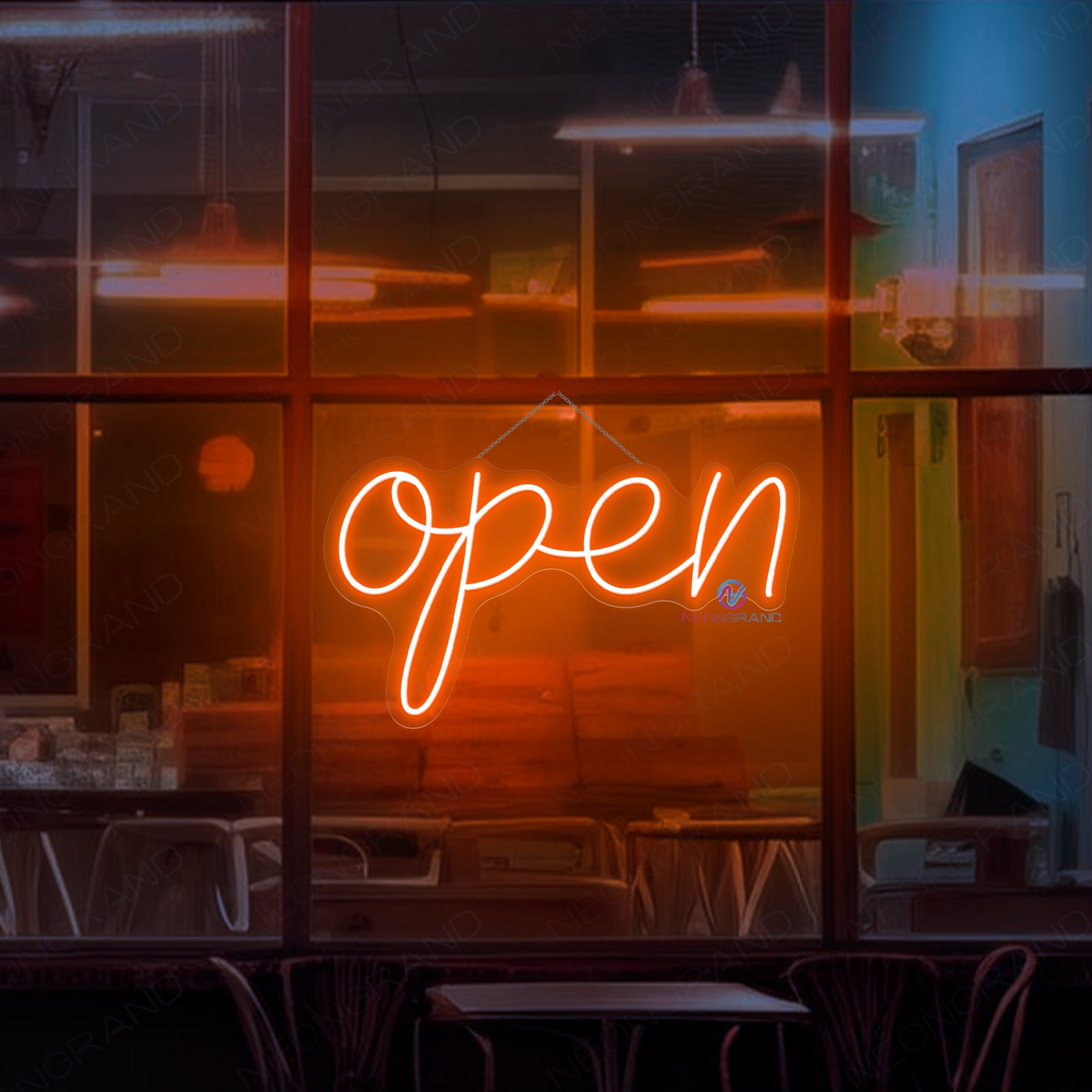 Vintage Neon Open Sign Storefront Led Light Super Bright Remote Included