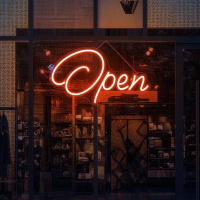 Neon Open Sign Aesthetic Storefront LED Light For Business