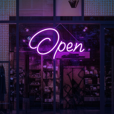 Neon Open Sign Aesthetic Storefront LED Light For Business