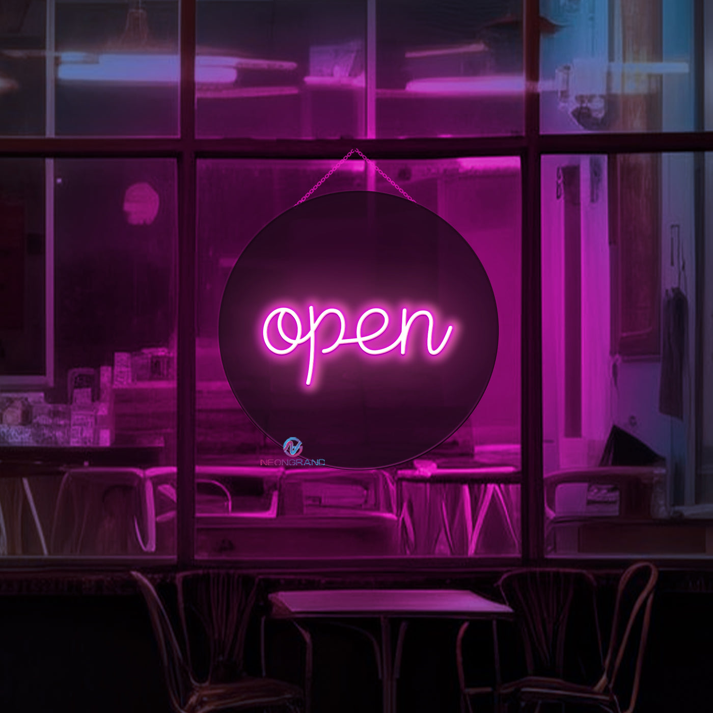 Neon Open Sign Vintage Storefront Led Light