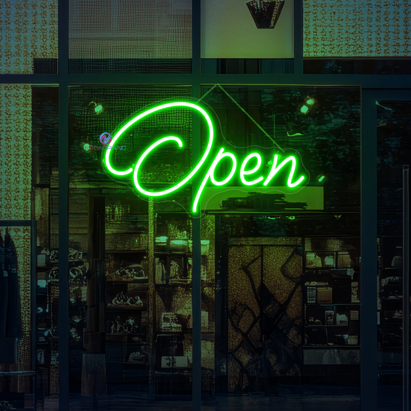 Neon Open Sign Aesthetic Storefront LED Light For Business