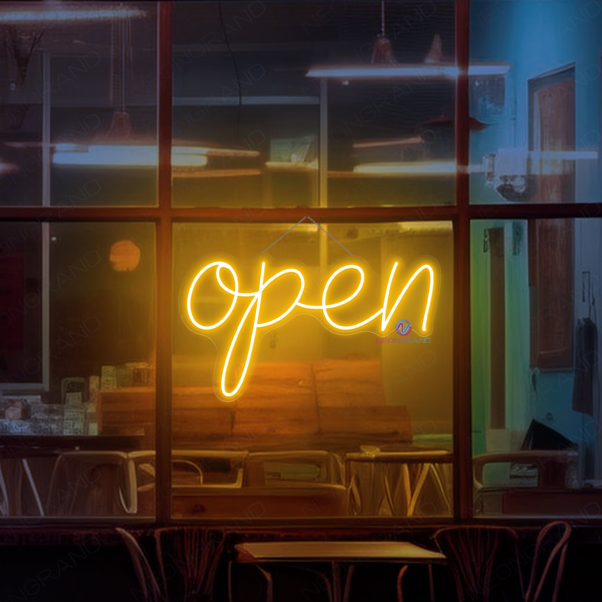 Vintage Neon Open Sign Storefront Led Light Super Bright Remote Included