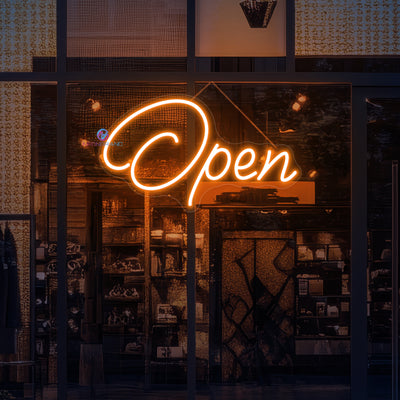 Neon Open Sign Aesthetic Storefront LED Light For Business