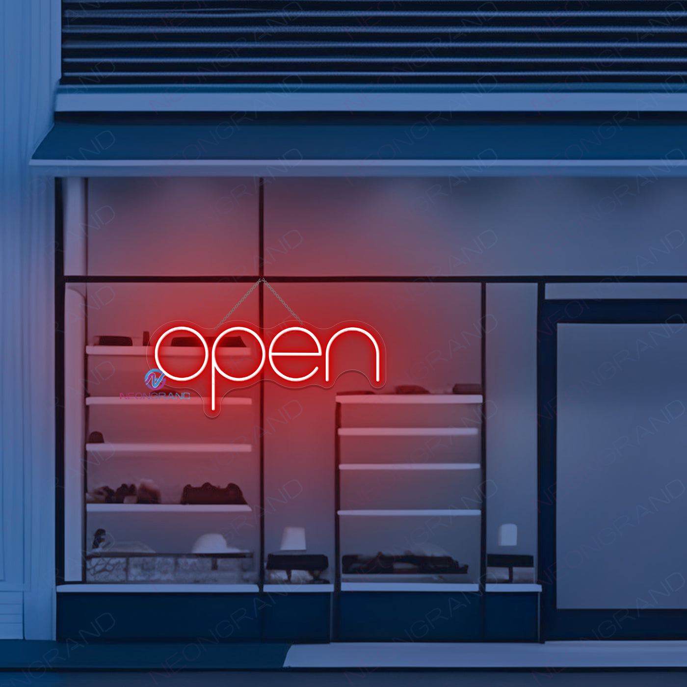 Neon Open Sign Minimal Storefront LED Light