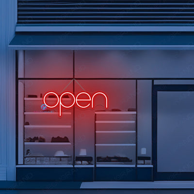 Neon Open Sign Minimal Storefront LED Light