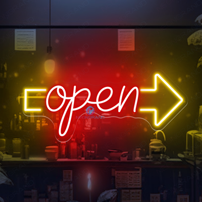 Vintage Open Neon Sign Arrow Open Led Light