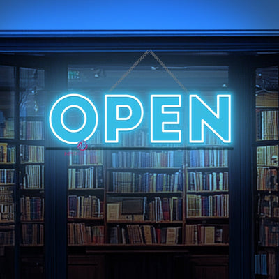 Open Neon Sign UV-Printed Storefront Led Light