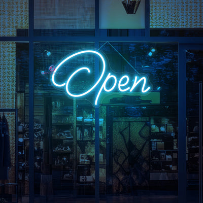 Neon Open Sign Aesthetic Storefront LED Light For Business