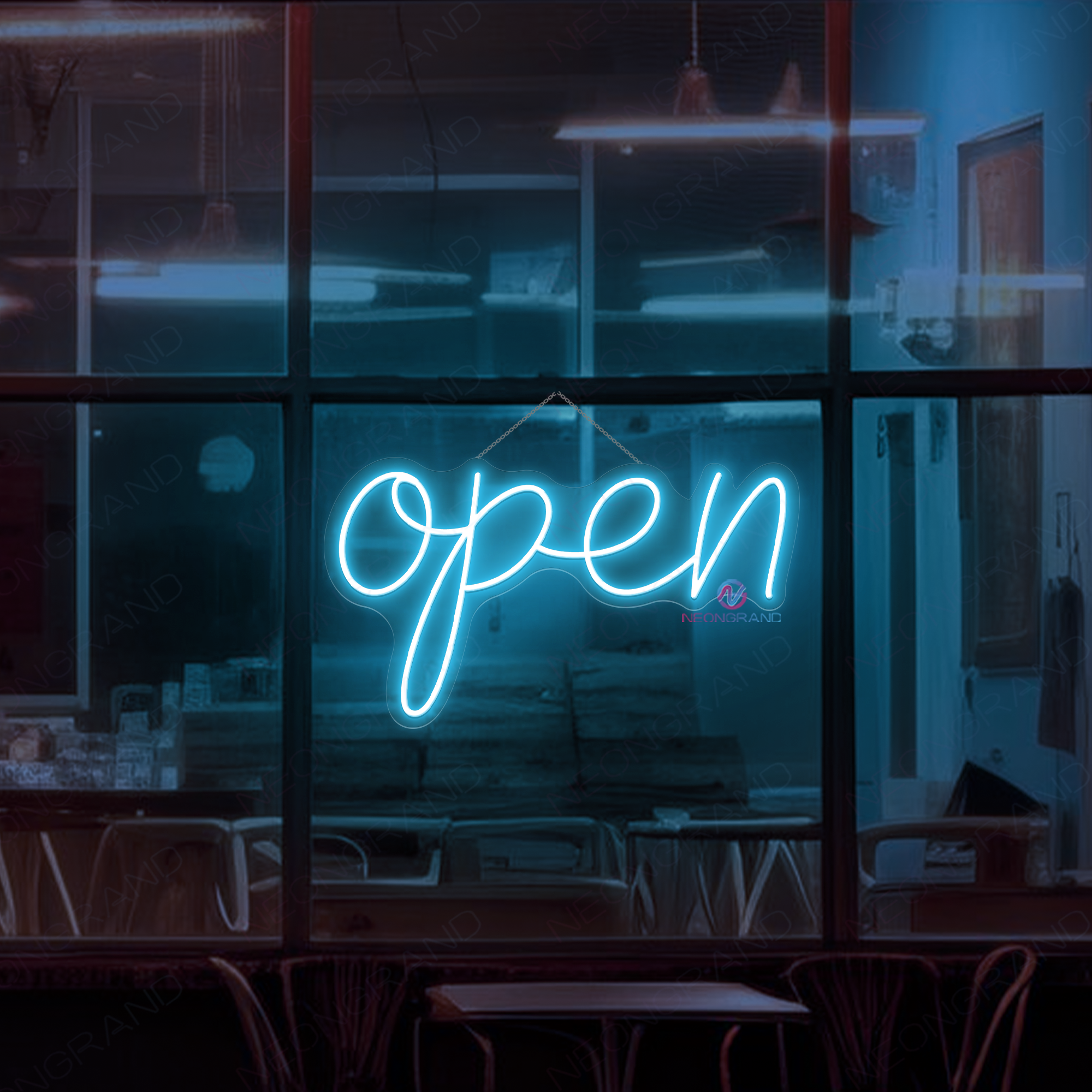 Vintage Neon Open Sign Storefront Led Light Super Bright Remote Included