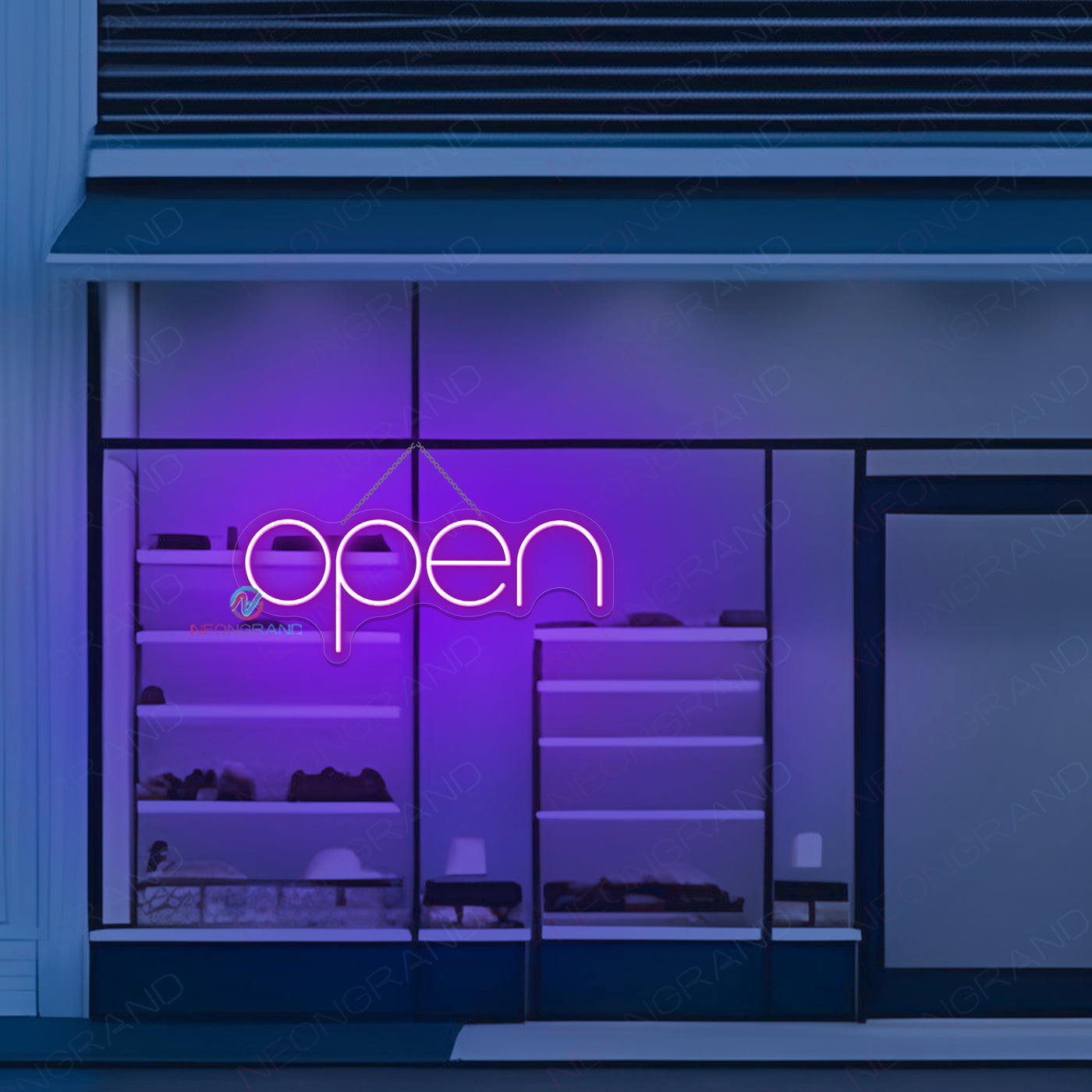 Neon Open Sign Minimal Storefront LED Light