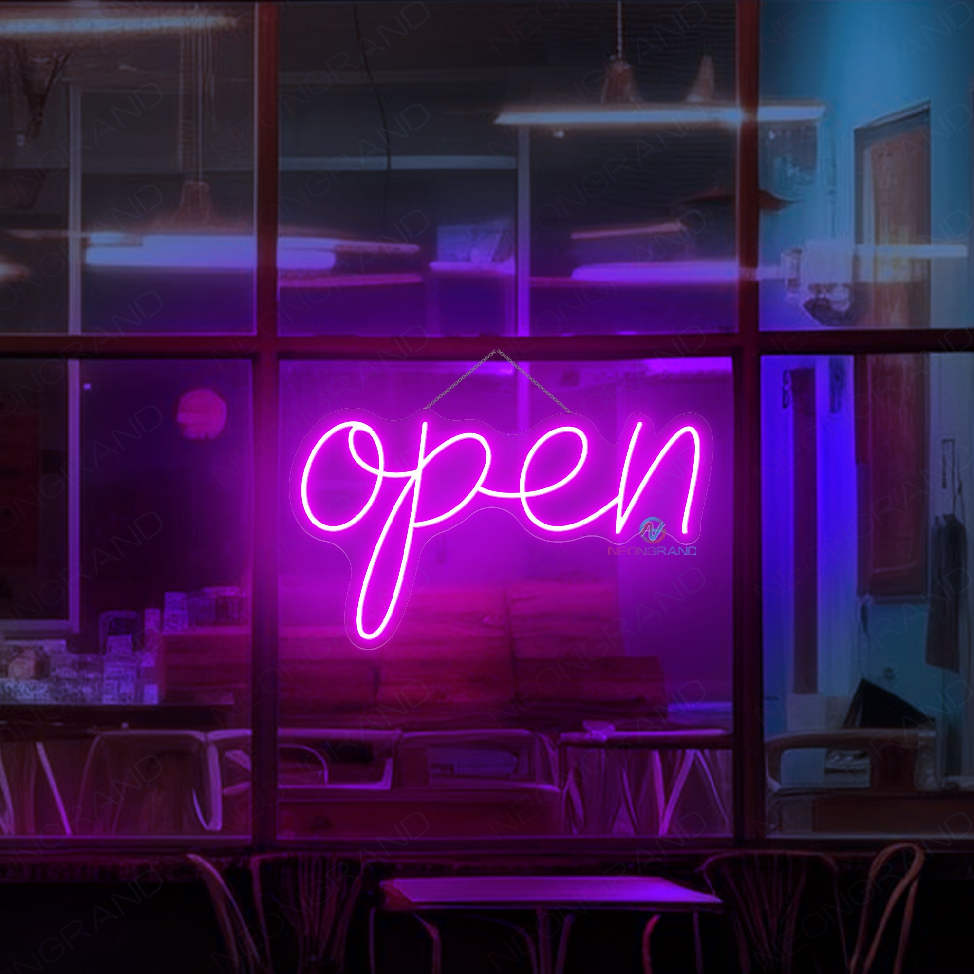 Vintage Neon Open Sign Storefront Led Light Super Bright Remote Included