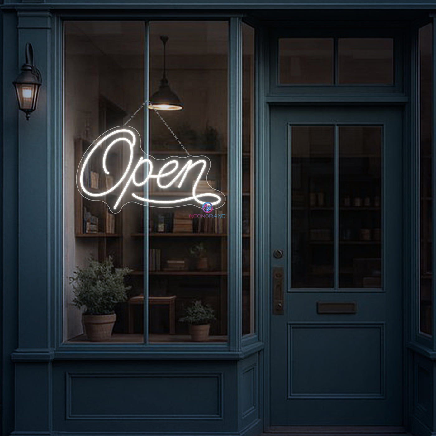 Handwriting Open Neon Sign Vintage Storefront LED - NeonGrand