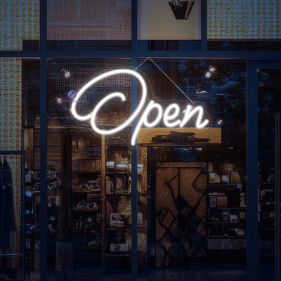 Neon Open Sign Aesthetic Storefront LED Light For Business