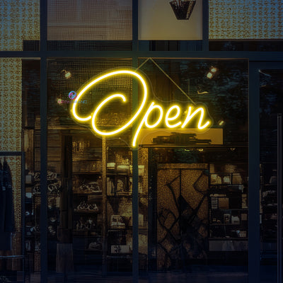 Neon Open Sign Aesthetic Storefront LED Light For Business