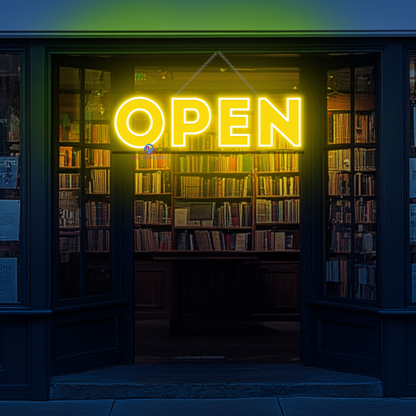 Open Neon Sign UV-Printed Storefront Led Light