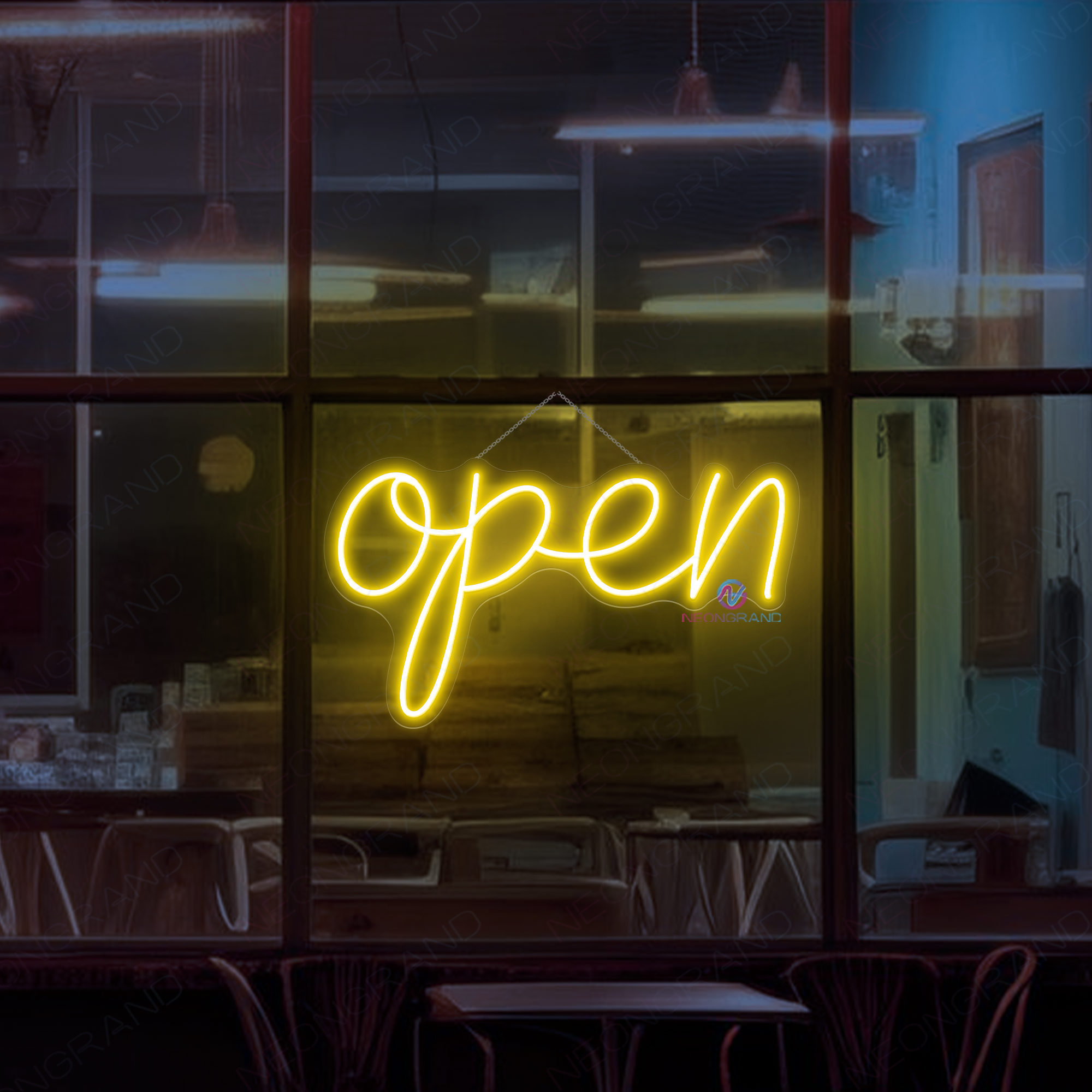 Vintage Neon Open Sign Storefront Led Light Super Bright Remote Included
