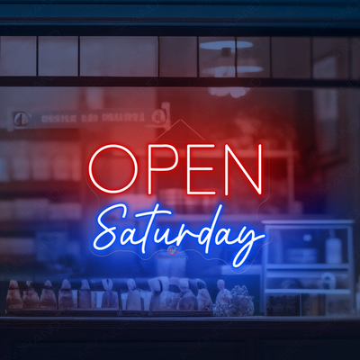 Open Saturday Neon Sign Storefront Led Light