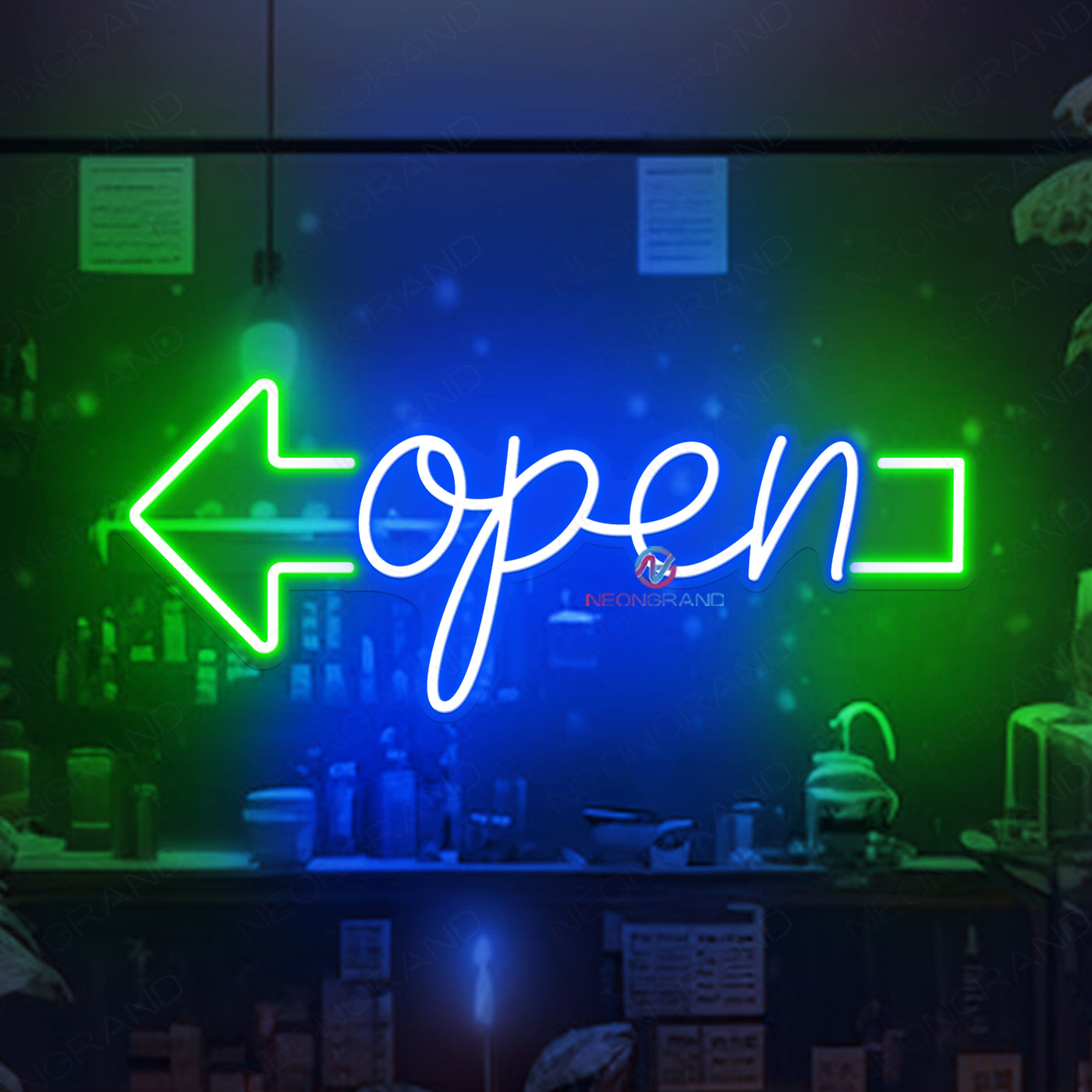 Vintage Open Neon Sign Arrow Open Led Light