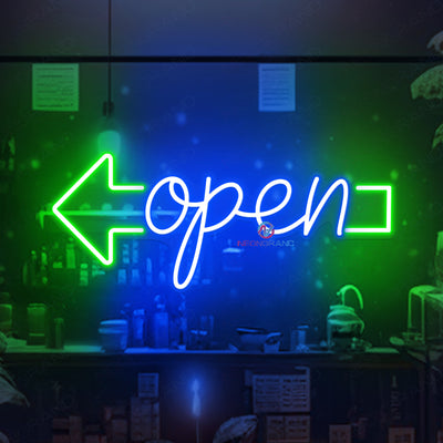 Vintage Open Neon Sign Arrow Open Led Light