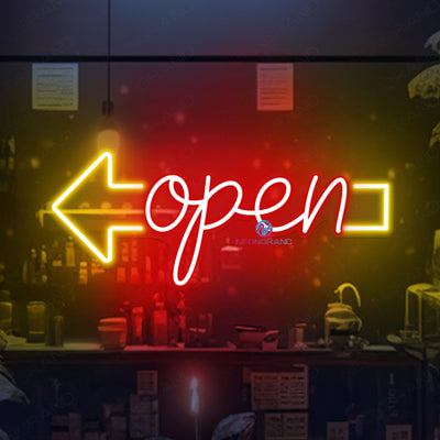 Vintage Open Neon Sign Arrow Open Led Light