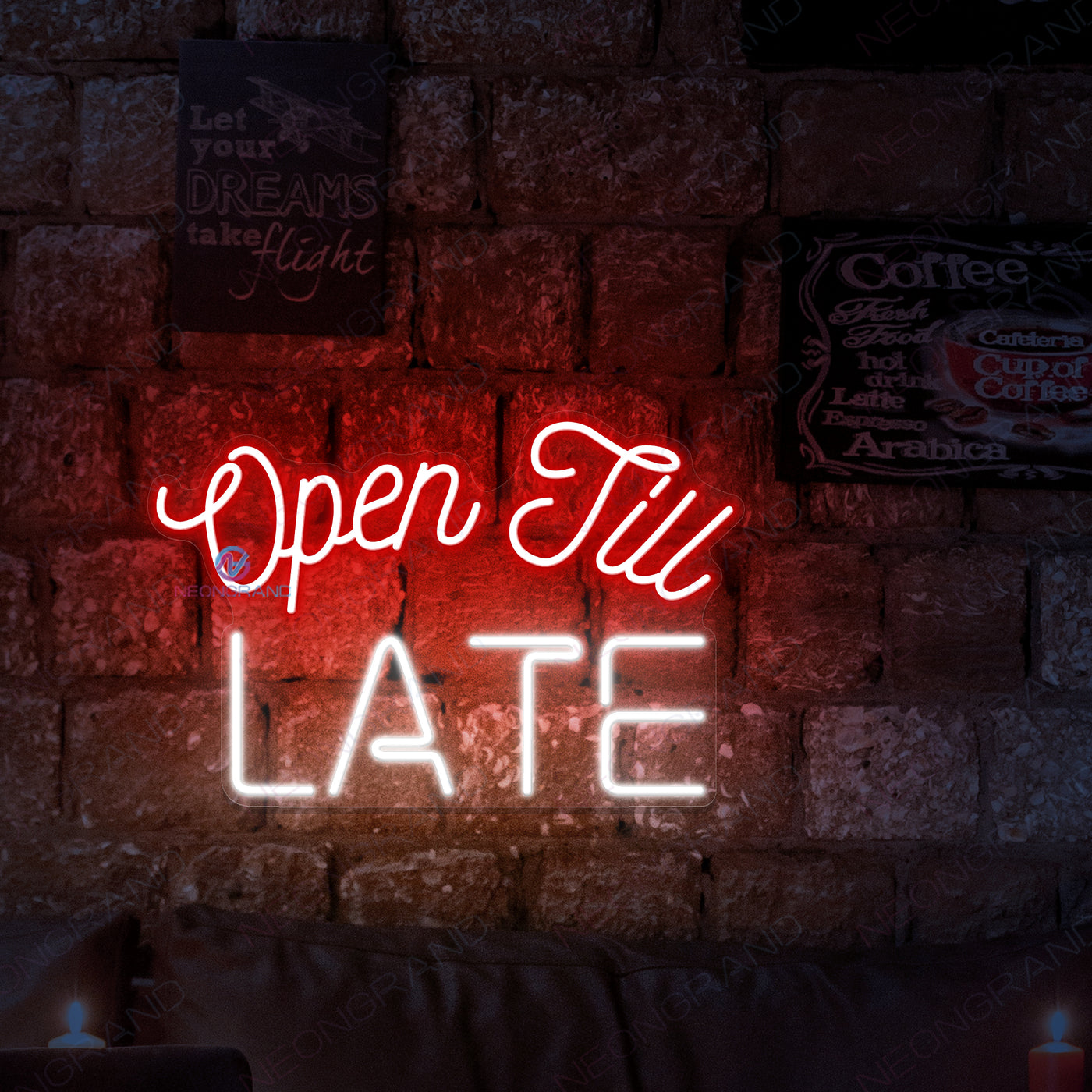 Open Till Late Neon Sign Led Light