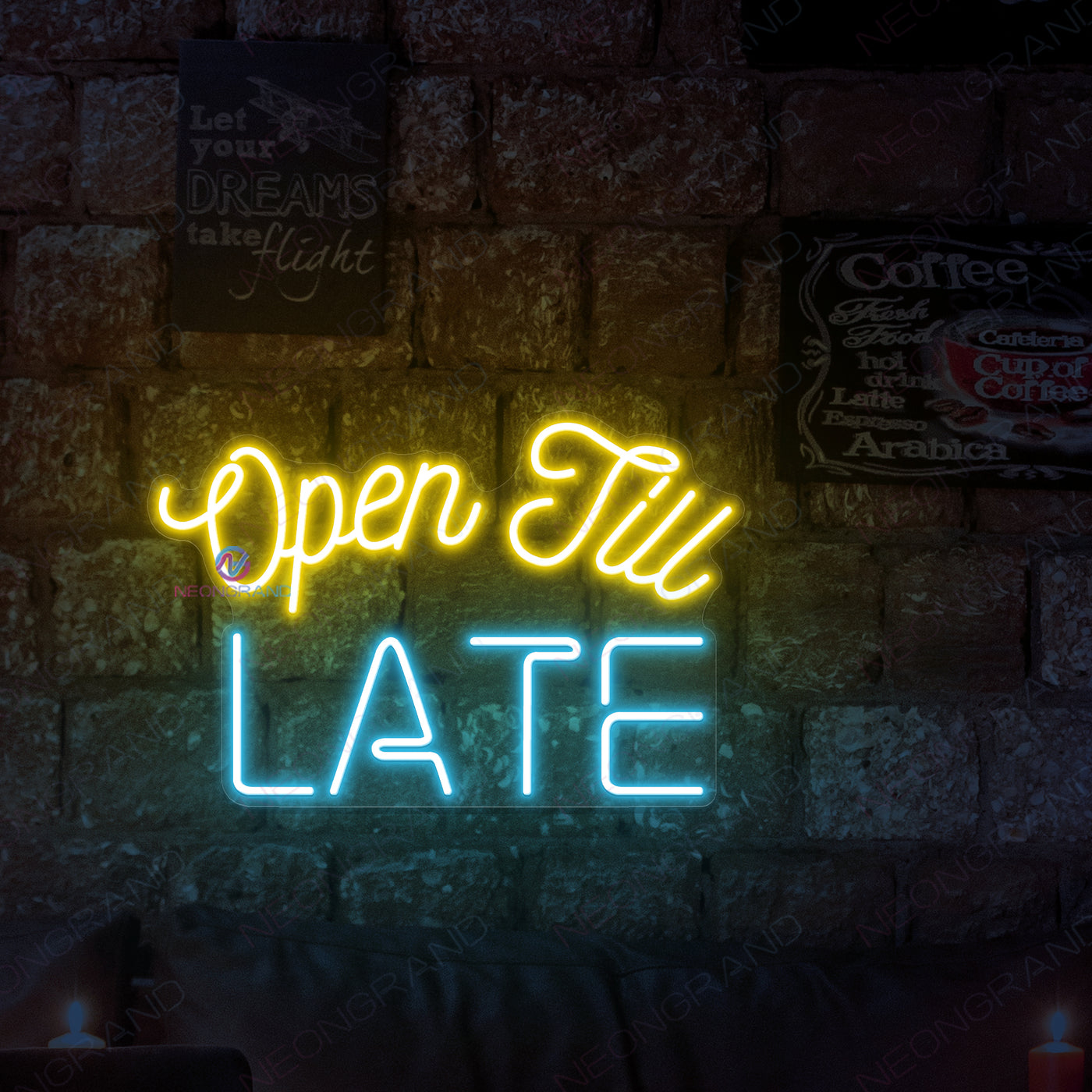 Open Till Late Neon Sign Led Light