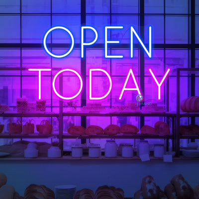 Open Today Neon Sign Storefront Led Light