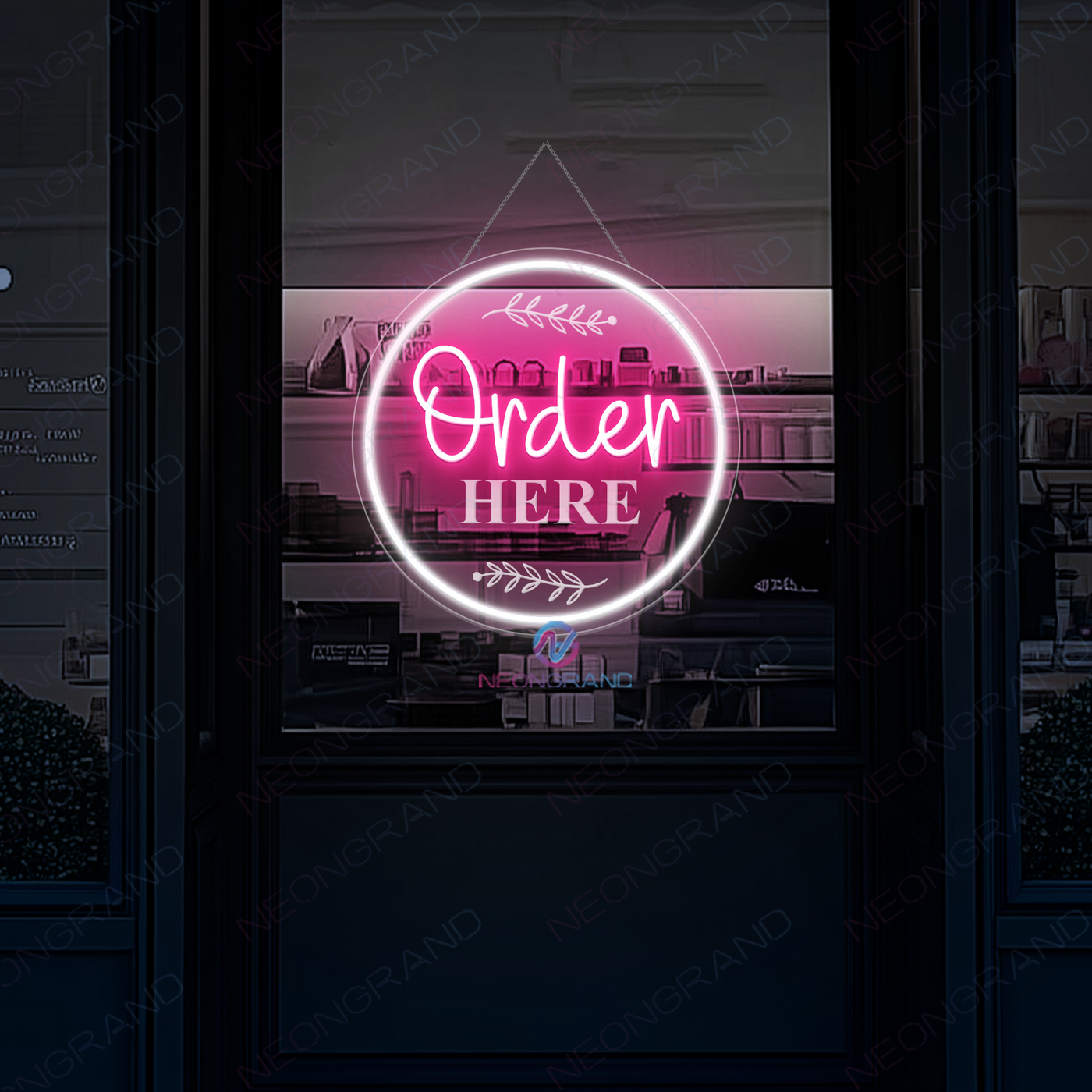 Pick Up Here - Order Here Neon Sign 3D Engraving LED Light