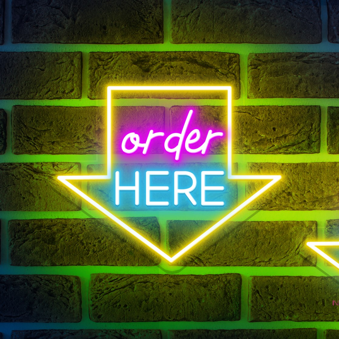 Order Here Neon Sign Pick Up Here Neon Sign Led Light