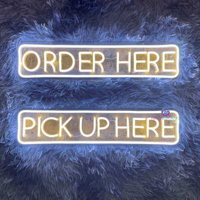 Order Here Neon Sign Pick Up Here Business Led Light