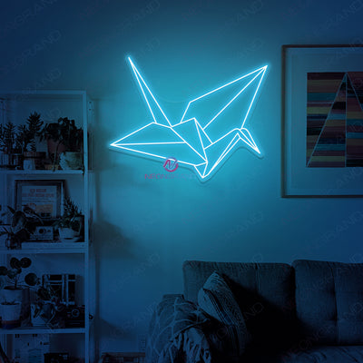 Neon Origami Swan Sign Japanese Led Light